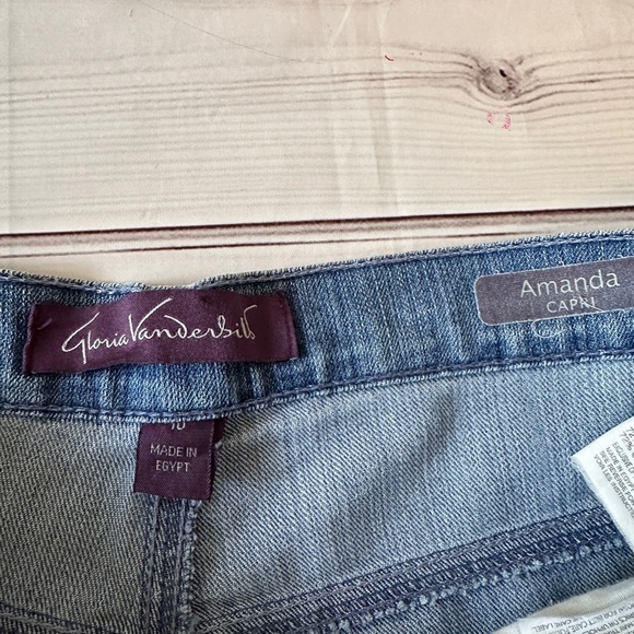 Gloria Vanderbilt Light Blue Cropped Jeans Size 10 Classic Casual Stretch Capri - Picture 6 of 7